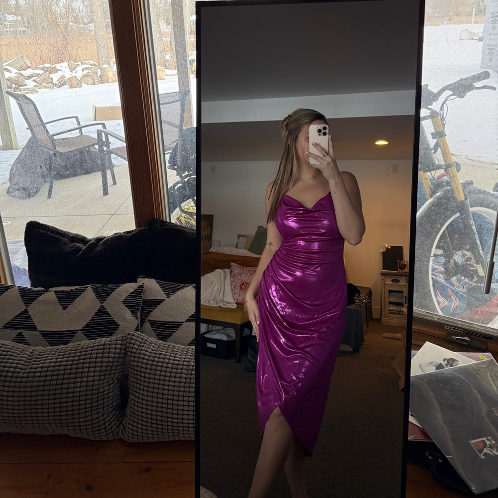 Guess Shiny Purple Dress